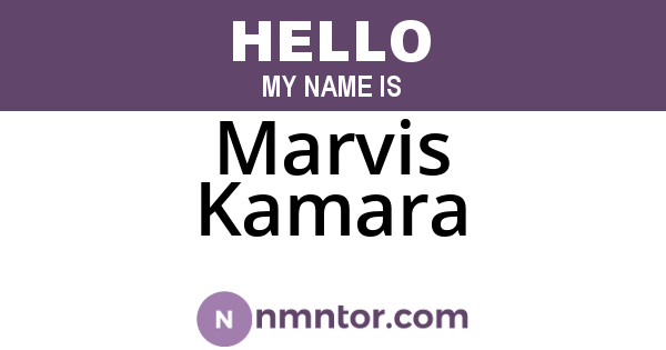 Marvis Kamara