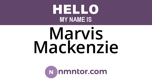 Marvis Mackenzie