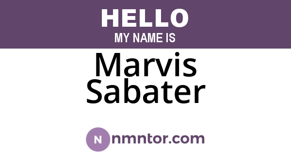 Marvis Sabater