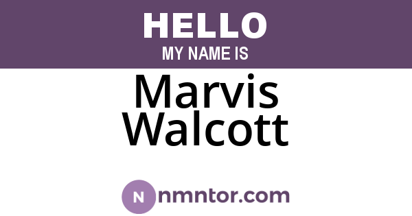 Marvis Walcott