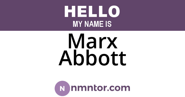 Marx Abbott