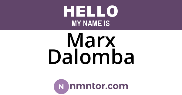 Marx Dalomba