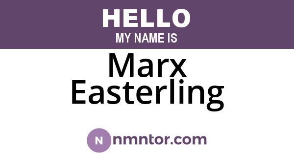Marx Easterling