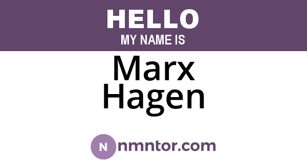 Marx Hagen