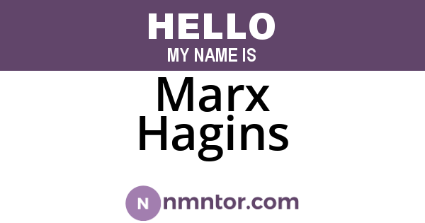 Marx Hagins