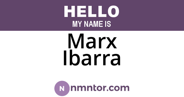 Marx Ibarra