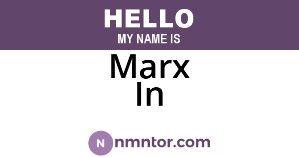 Marx In