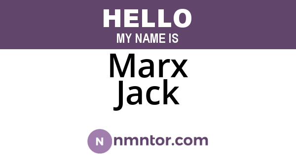 Marx Jack
