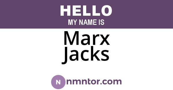 Marx Jacks
