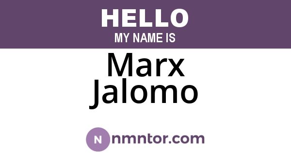 Marx Jalomo