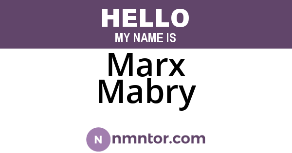 Marx Mabry