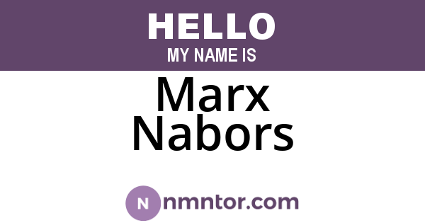 Marx Nabors