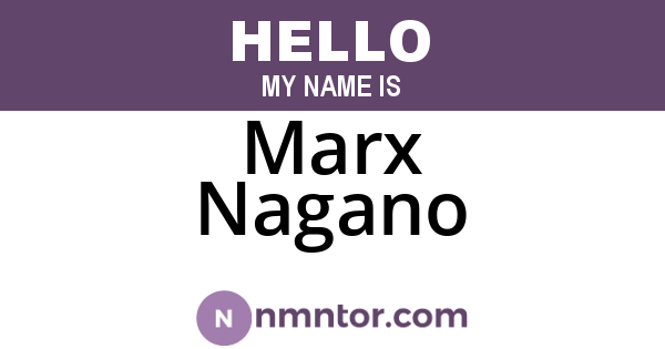 Marx Nagano