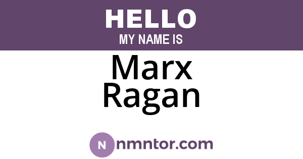 Marx Ragan