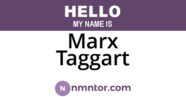 Marx Taggart