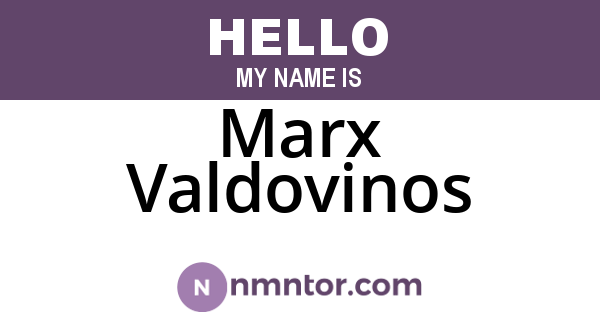Marx Valdovinos