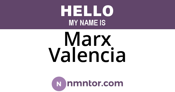 Marx Valencia