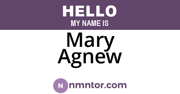 Mary Agnew