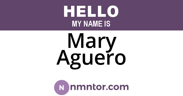 Mary Aguero