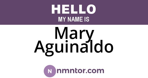 Mary Aguinaldo