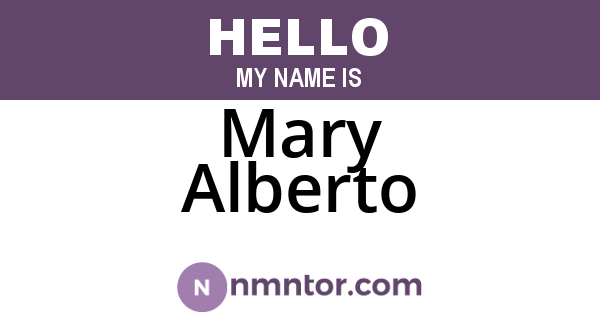 Mary Alberto
