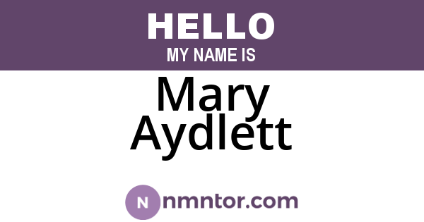 Mary Aydlett