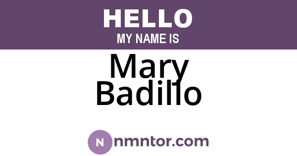 Mary Badillo