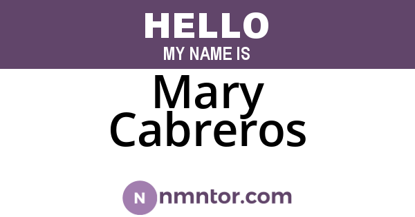 Mary Cabreros