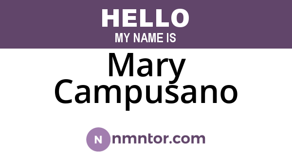 Mary Campusano