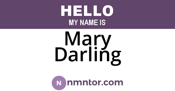 Mary Darling