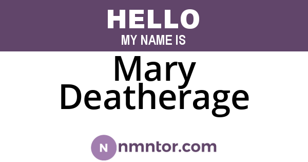 Mary Deatherage