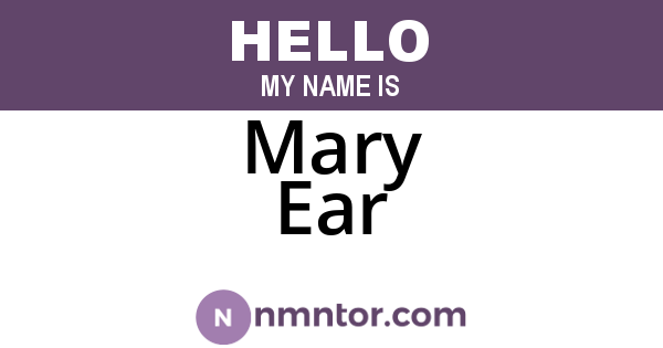 Mary Ear