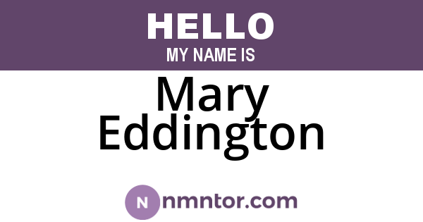 Mary Eddington