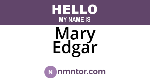 Mary Edgar