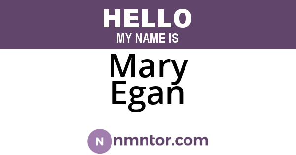 Mary Egan