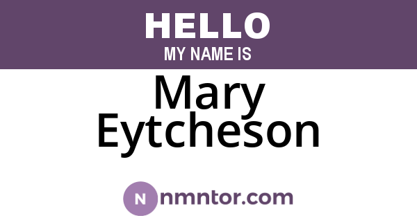Mary Eytcheson