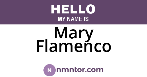 Mary Flamenco
