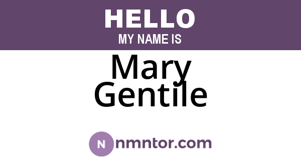 Mary Gentile