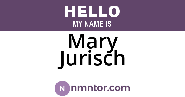Mary Jurisch