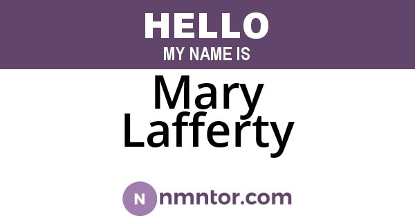 Mary Lafferty
