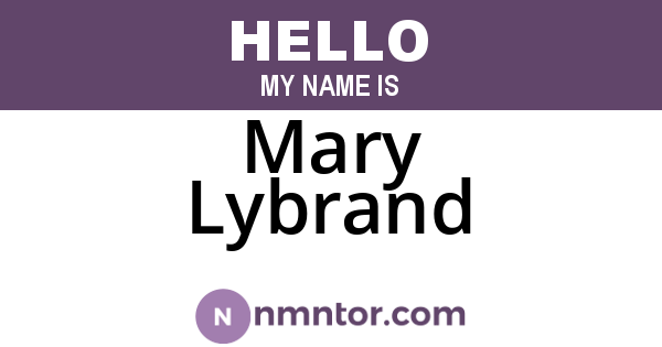 Mary Lybrand
