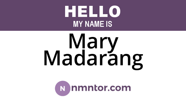 Mary Madarang