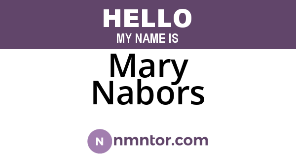 Mary Nabors