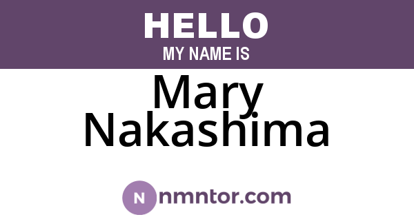 Mary Nakashima