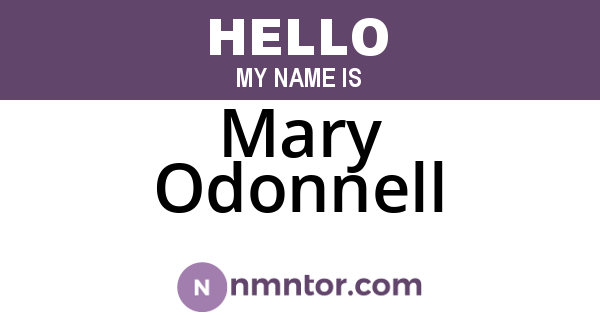 Mary Odonnell