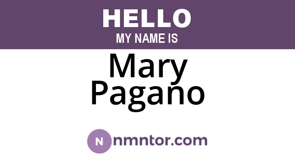 Mary Pagano