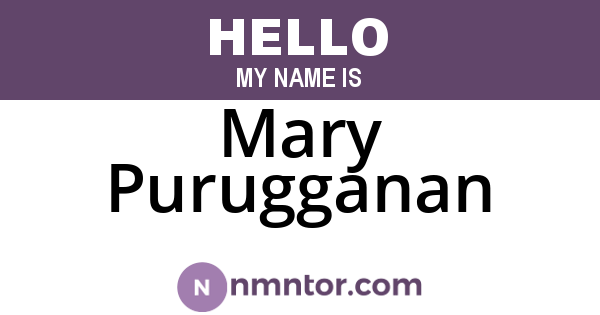 Mary Purugganan