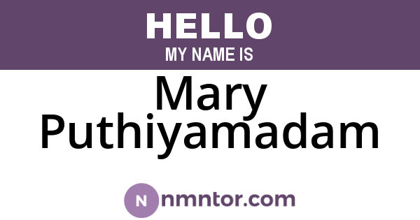 Mary Puthiyamadam