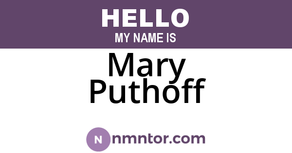 Mary Puthoff