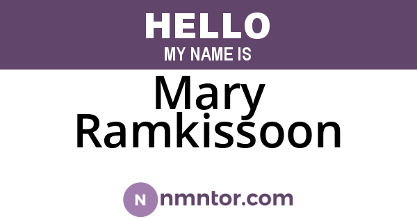 Mary Ramkissoon